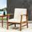 Wood Outdoor Chair With Elegant Panel Design, 400 Lbs Weight Cap Patio Furniture Slat Panels, 25.50 Arm-978581541