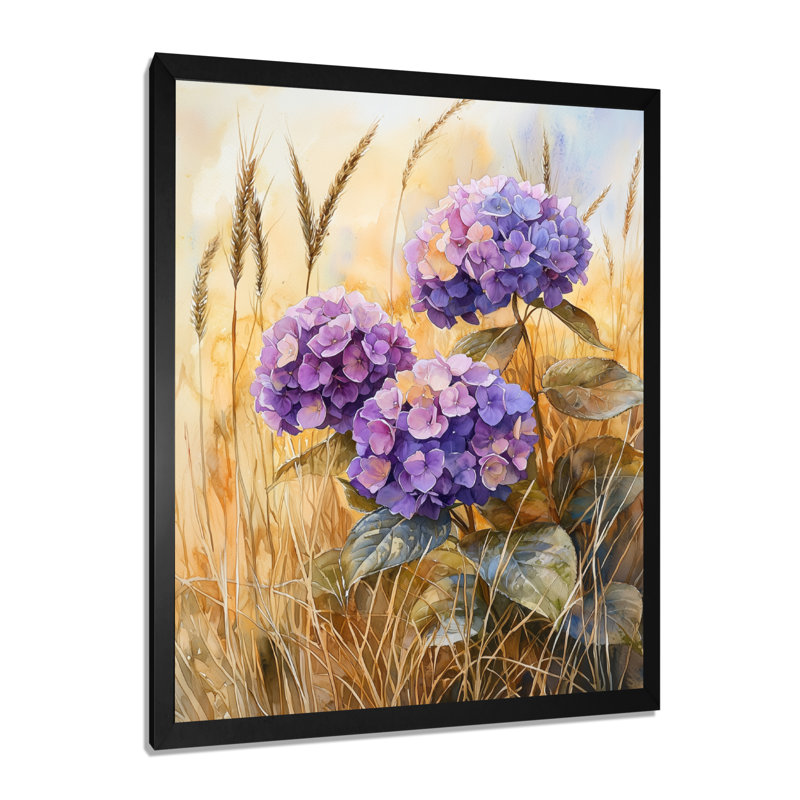 Heitmann - Floral Wall Decor, H 32 po x l 16 po, Noir, noir, noir, noir, Reproduction encadrée d'une seule photo