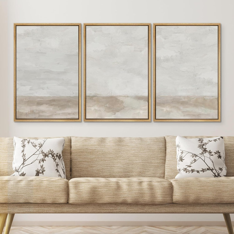 Mountain Majesty Colourful Dawn Over Pineests Abstract Modern Art Bohemian Decor Living Room, Naturel