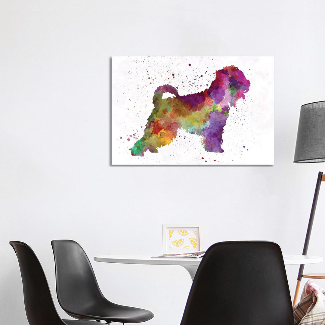 Irish Soft-Coated Wheaten Terrier In Watercolour by Paul Rommer - Wrapped Canvas Painting