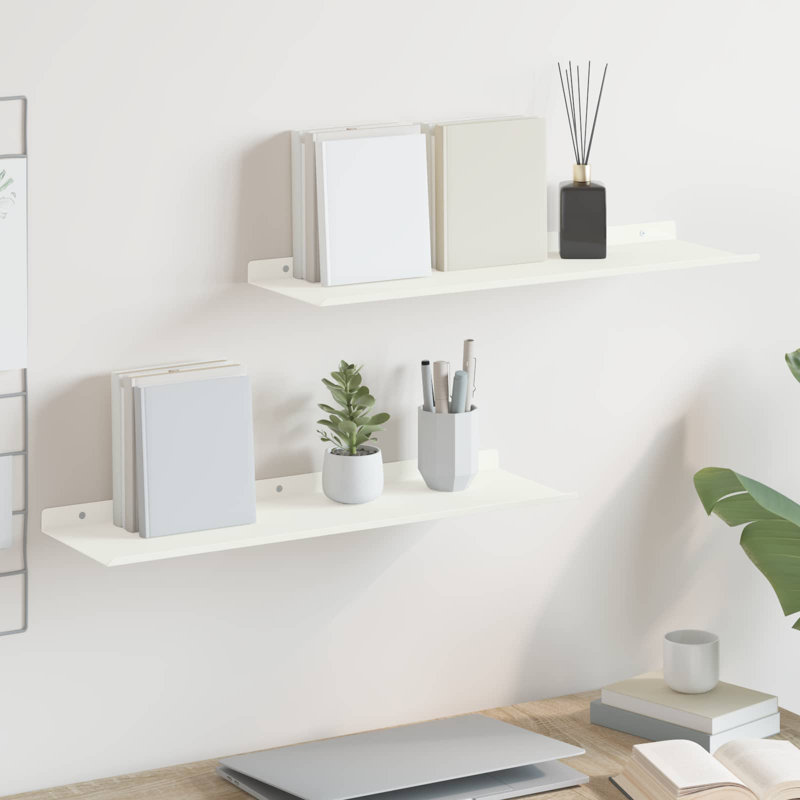 Steel Floating Shelf, White
