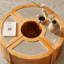 Table basse en rotin de bois massif rétro-504774396