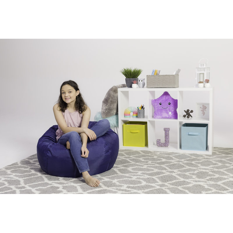 Bean Bag Chair for Kids, Teens, and Adults - Filled with Soft Beads, Includes Removable and Machine Washable Cover - Multiple Colors, Sizes and Fabrics including Soft Nylon & Canvas with Patterns