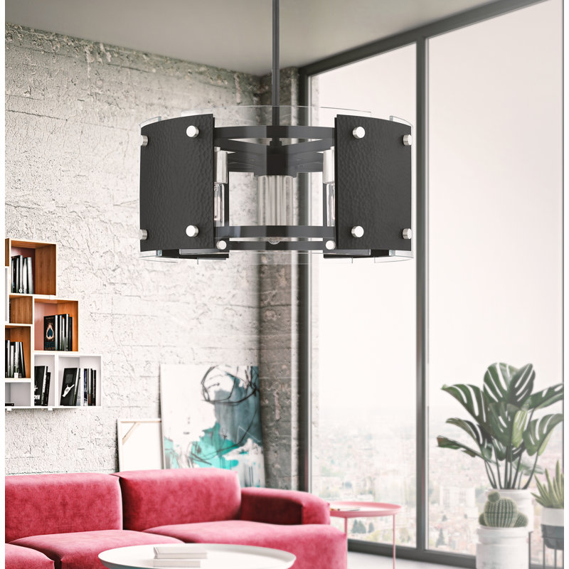 Barcelo 6 - Light Matte Black Pendant
