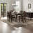 Dark Brown Rectangular Solid Wood Dining Table-680796619