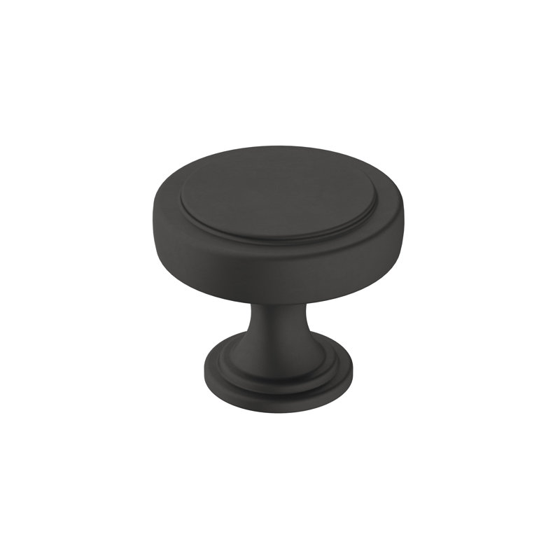 Poignée d'armoire noire matte de diamètre supérieur à 1-3 / 8 po (35 mm), Noir mat