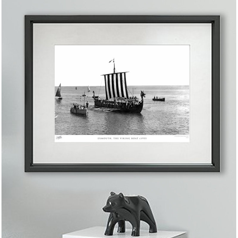 Exmouth, The Viking Boat C1955 - Single Picture Frame Print, 28cm H x 36cm W x 2.3cm D