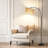 75" Arched Floor Lamp With Rattan Shade And Remote Control