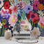 Papier peint floral éclatant Pop Art-1953383481