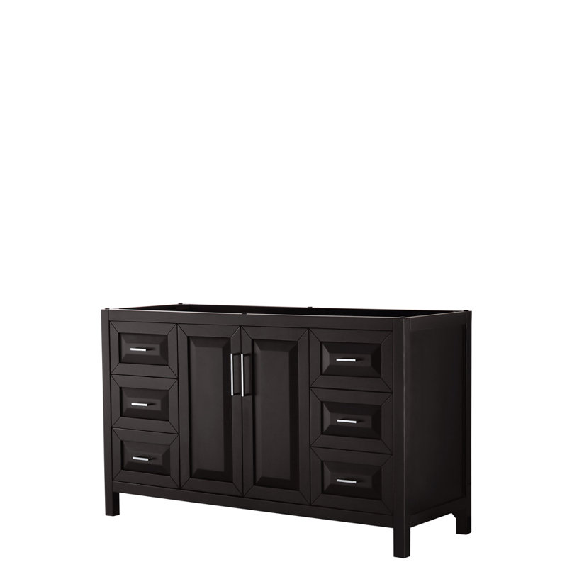Daria 60" Single Bathroom Vanity Set, Dark Espresso, Polished Chrome, 60"