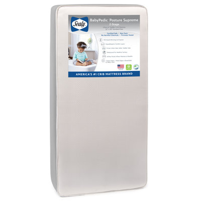 Greenguard Gold Certified 2 Stage Waterproof Standard Crib/Toddler Rectangle Mattress