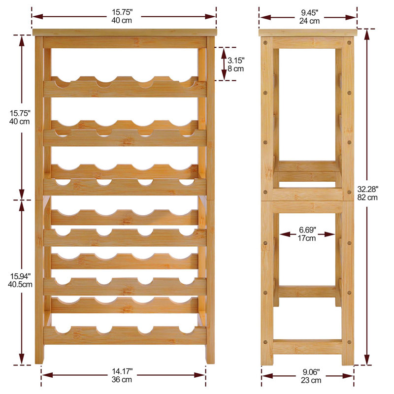 Bacote Wine Bottle Rack, Natural