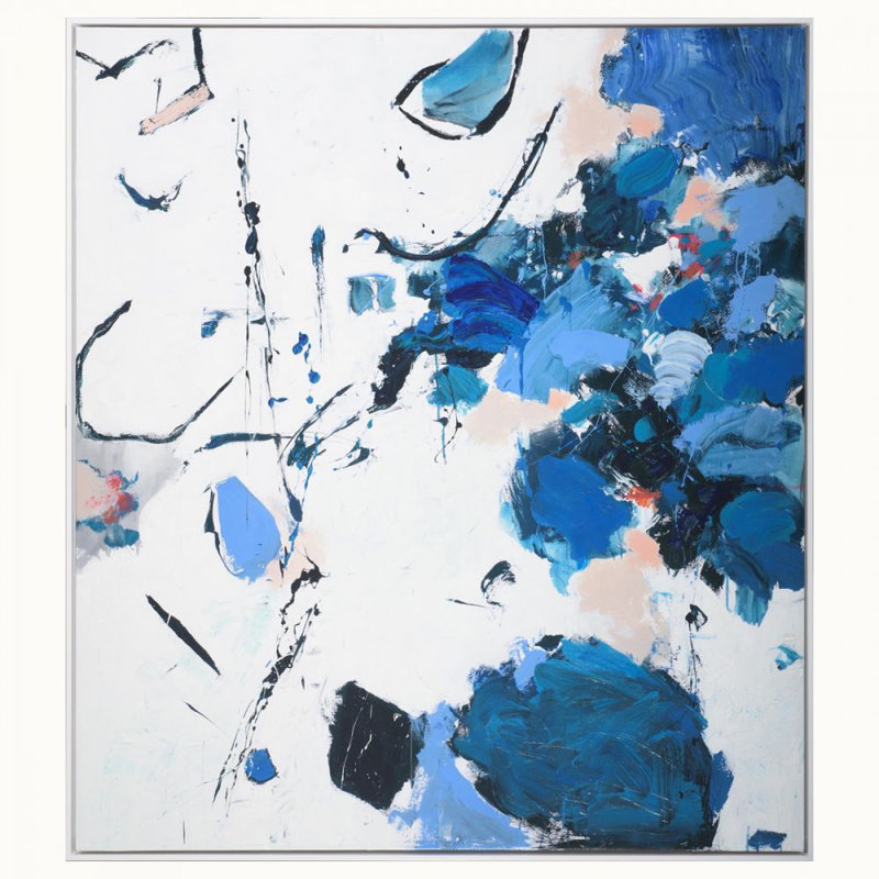 Smatterings Print by T.R Joseph, White  Floater Framed, 58" H x 52" W