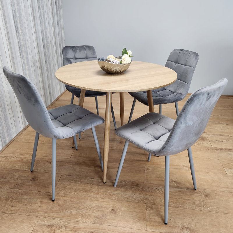 Sylvan 4 - Person Dining Set, Grey
