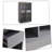 Modern lighted curio cabinet display cabinet with Glass Shelves and Soft-Close Hinges, drawers for Bedroom or Living Room