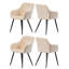 Yerres 4 Person Dining set - a Rectangular Wooden Dining Table with Metal Legs and a Set of 4 Quilted Velvet Dining Chairs for Dining Room - Modern Dining Table Set-1718480819-1718480825