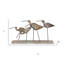 Sculpture de table pluvier 13 "en métal naturel et bois