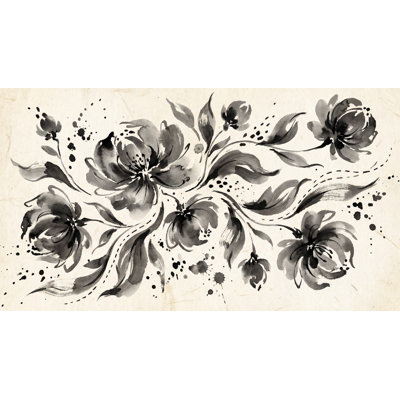 Adhésif mural floral