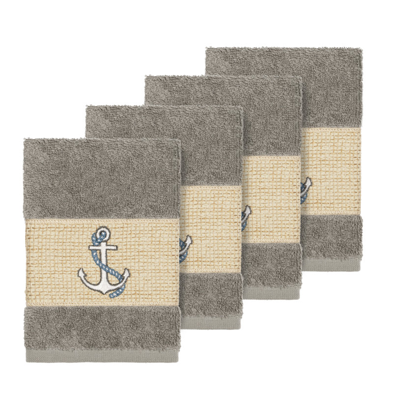 Essuie-mains en coton Easton, Gris foncé