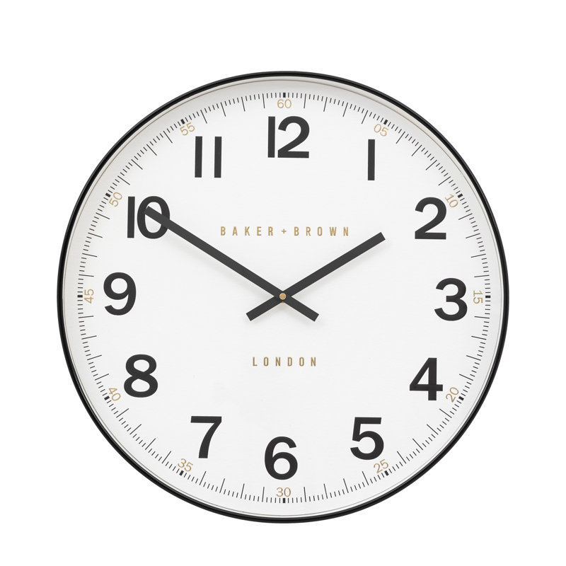 Whitby Wall Clock 50cm, Black
