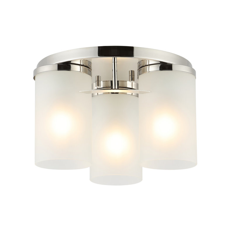 Rudaigh Glass Flush Mount, Brushed Nickel