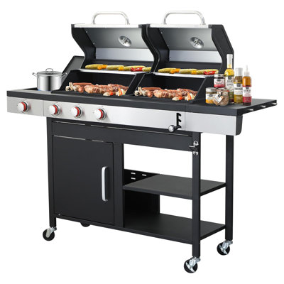 Barbecue au propane à 3 brûleurs avec brûleur latéral