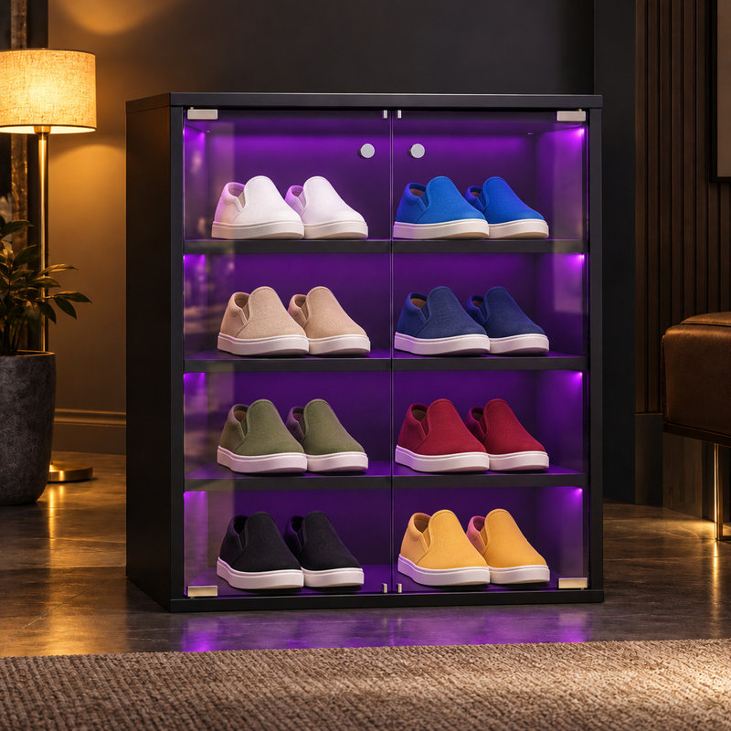 Stackable LED Shoe Storage Box