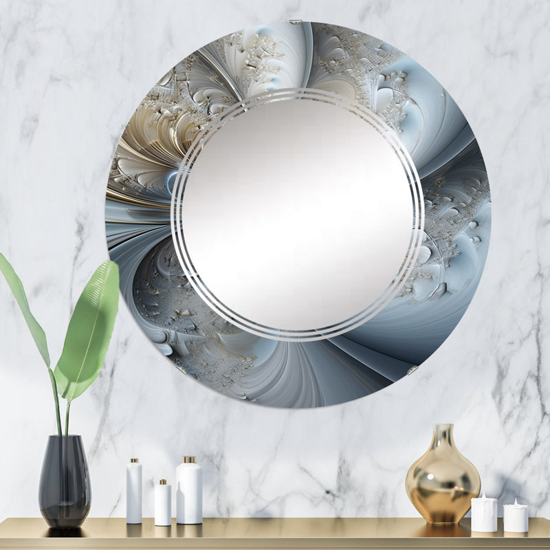 Monimus - Miroir mural moderne rond, 32 po x 32 po