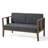 Junco Solid Wood Teak Outdoor Loveseat With Cushion And Arms-8681603-8681612