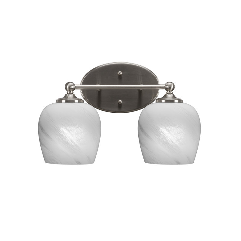 Barre d'éclairage de salle de bain Aitkens, Nickel brossé, 2