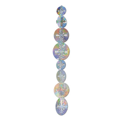 Christmas 3-D Prismatic Snowflake Gleam 'N Garland