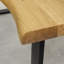 Norman Oak Unfinished Solid Wood Top Metal Base Dining Table-1316563149-1316563146