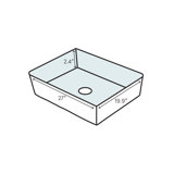 Guinevere® Vitreous China Rectangular Pedestal Bathroom Sink with Overflow