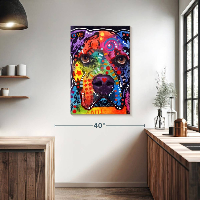 Brampt Love Bulldog américain, H 39 po x l 26 po