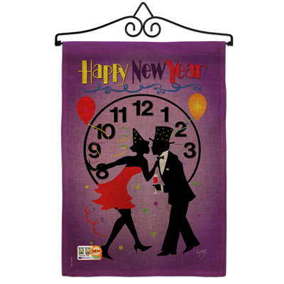 Double Sided 18.5'' H x 13'' W Polyester New Year's Garden Flag