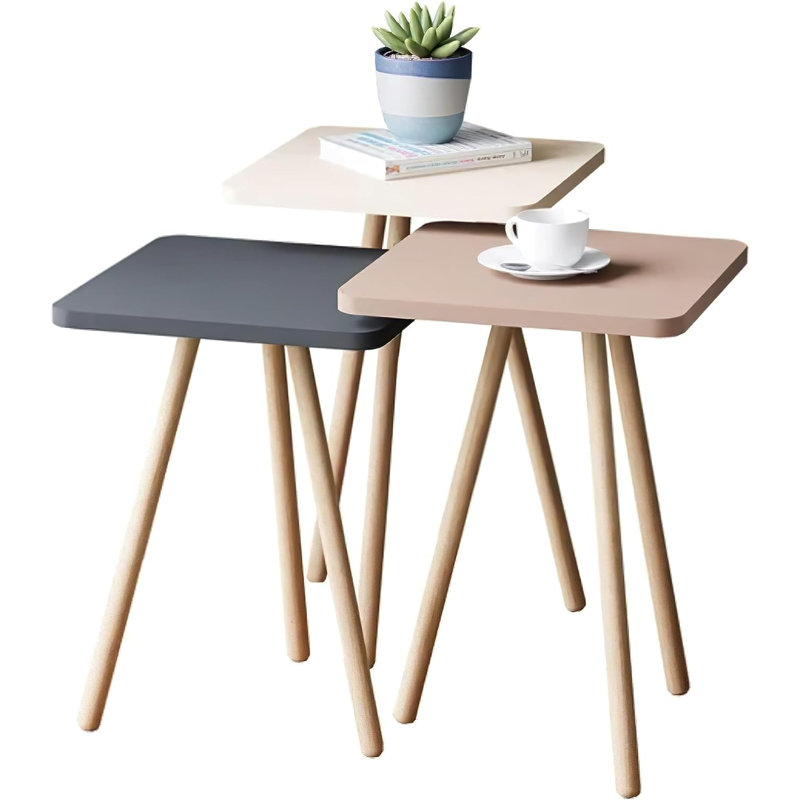 Jermail 3 Piece Square Nesting Coffee Table Set