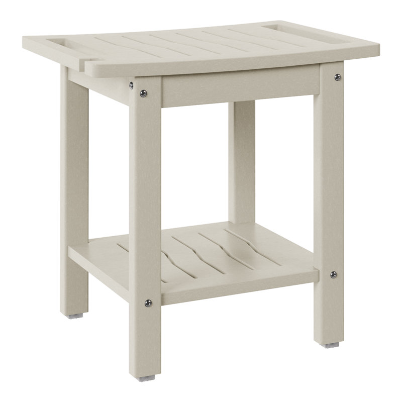 Poly Shower Bench, Beige