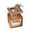 13.78"Yellow Solid Wood Mobile End Table