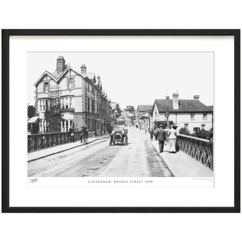 Caversham, Bridge Street 1908 - Single Picture Frame Print, 40cm H X 50cm W x 2cm D