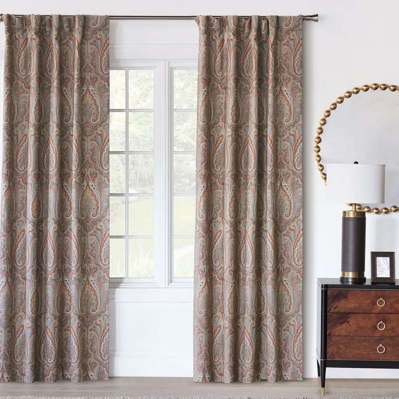 Rudy Room Darkening Curtain, 96" W x 84" L