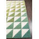 Glory Geometric Handmade Tufted Wool Lime/Green/Ivory Area Rug