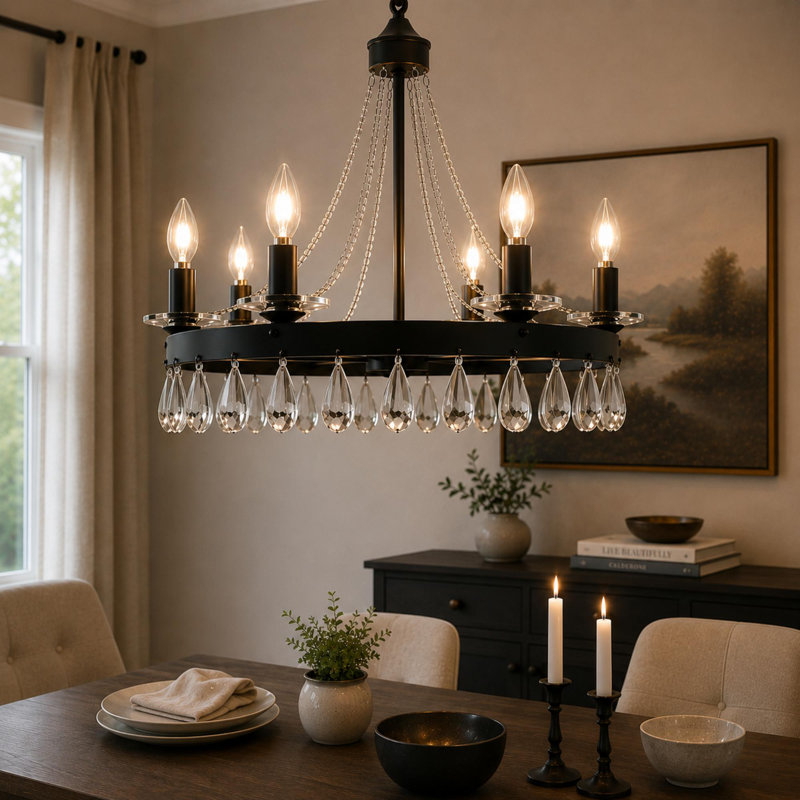 Lustre géométrique à 6 lumières Darhl