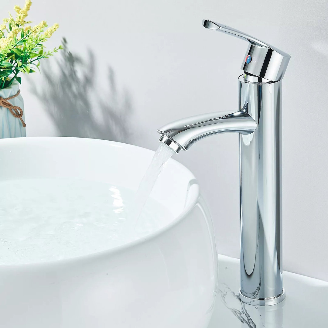 Modern Monobloc Basin Sink Mixer Tap Waterfall Single Level Bathroom Taps Chrome