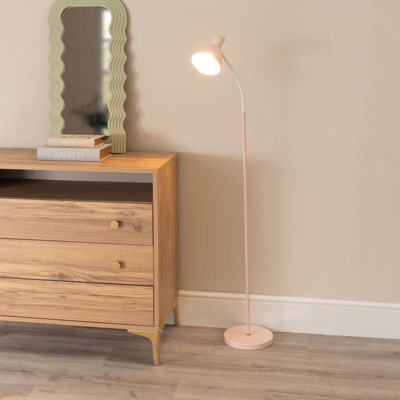Rokeisha 130cm Traditional Floor Lamp, Blush Pink