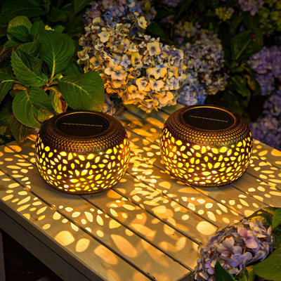 3.94'' Solar Powered Integrated LED Color Changing Outdoor Lantern
