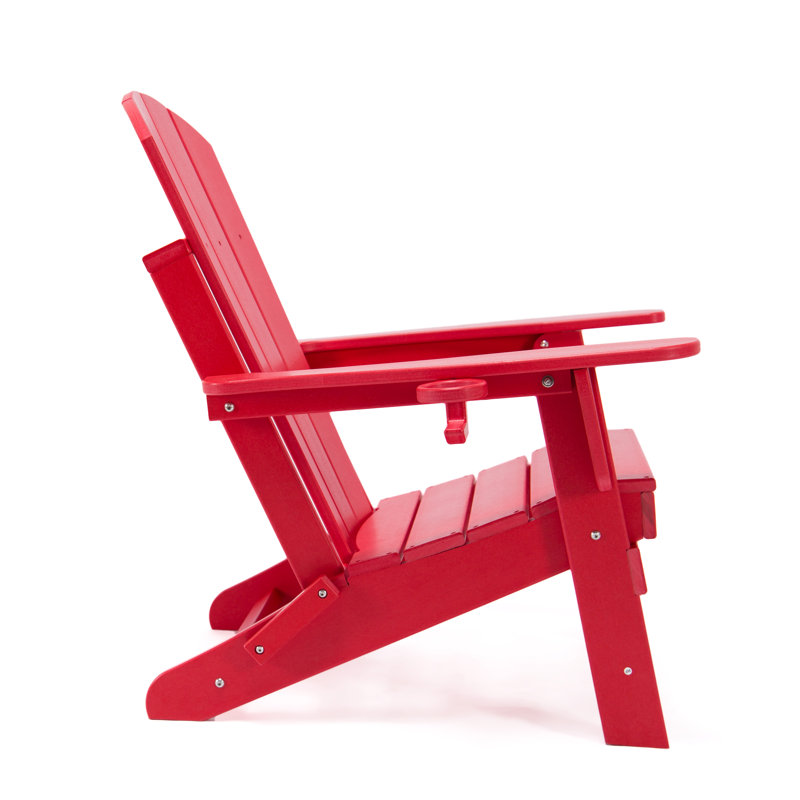 Chaise Adirondack pliante d'extérieur Défino, Rouge