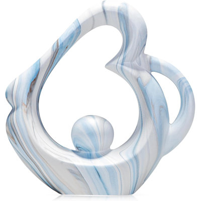 Abstract Sculpture Home Decor Blue Marble 4