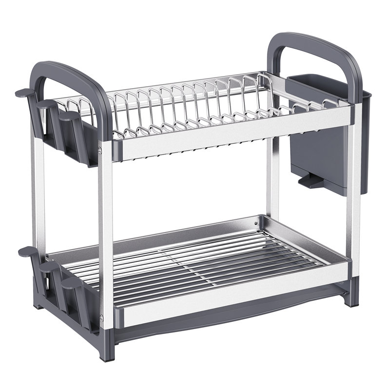 Dish Drying Rack, 2-tier Dish Rack For Kitchen Counter, Large Dish Drainers Sink Organizers And Storage
