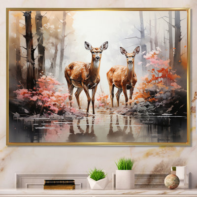 " Deers Whispering Woods I "