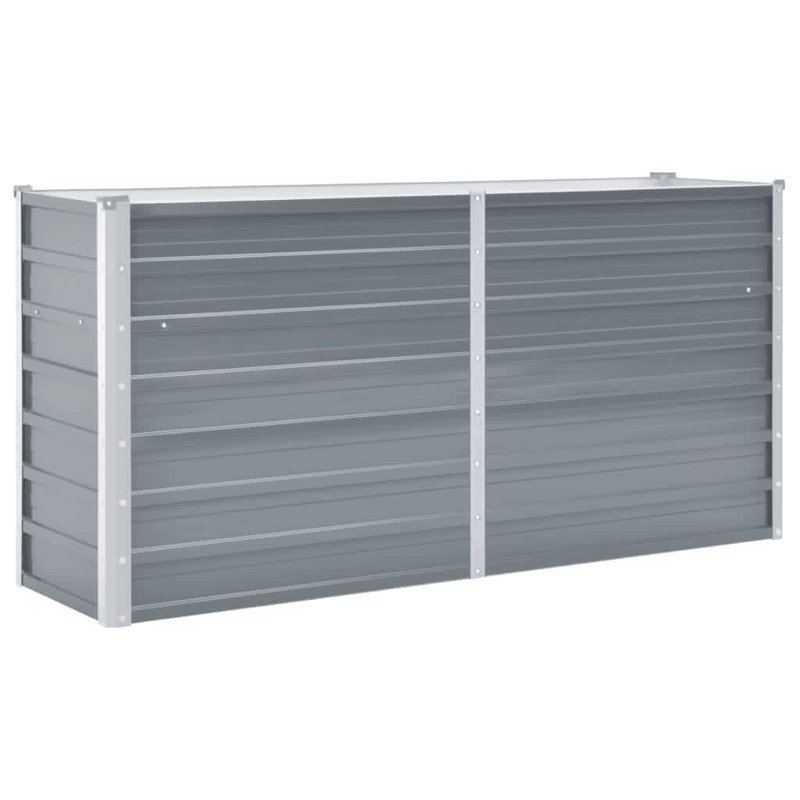 Metal Planter Box, 77cm H x 160cm W x 40cm D, Grey